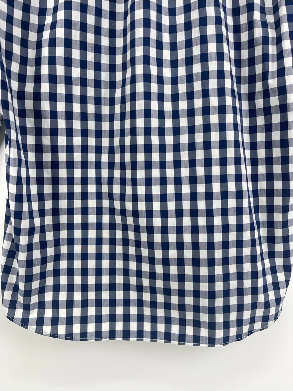 J. Crew Men’s Navy and White Gingham Button-Down Shirt